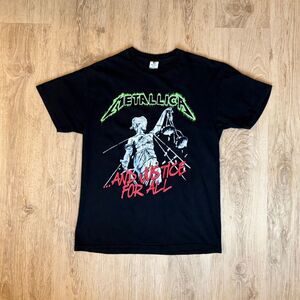 Metallica Graphic T-Shirt And Justice For All Black Medium Heavy Metal Band